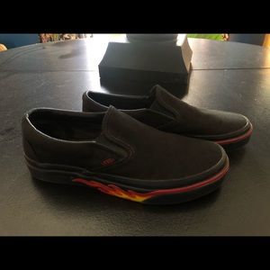 Flame slip on vans